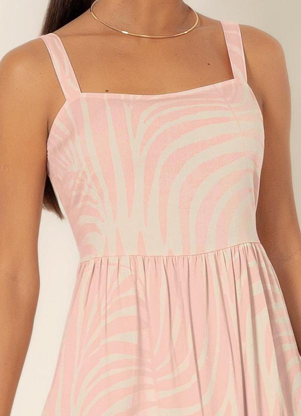 Gris - Vestido Midi em Viscose Rosa Claro 3