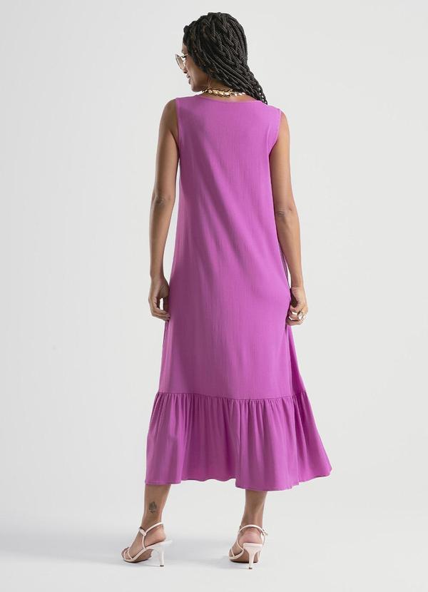Cativa - Vestido Midi em Viscose Roxo 2