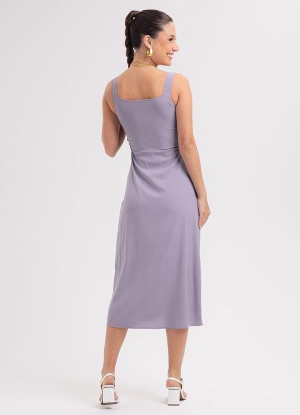 Habana - Vestido Midi em Viscose Roxo 2