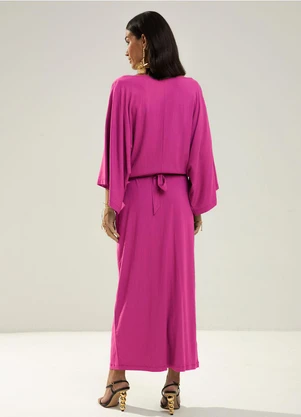 Gris - Vestido Midi em Viscose  Roxo - GRIS