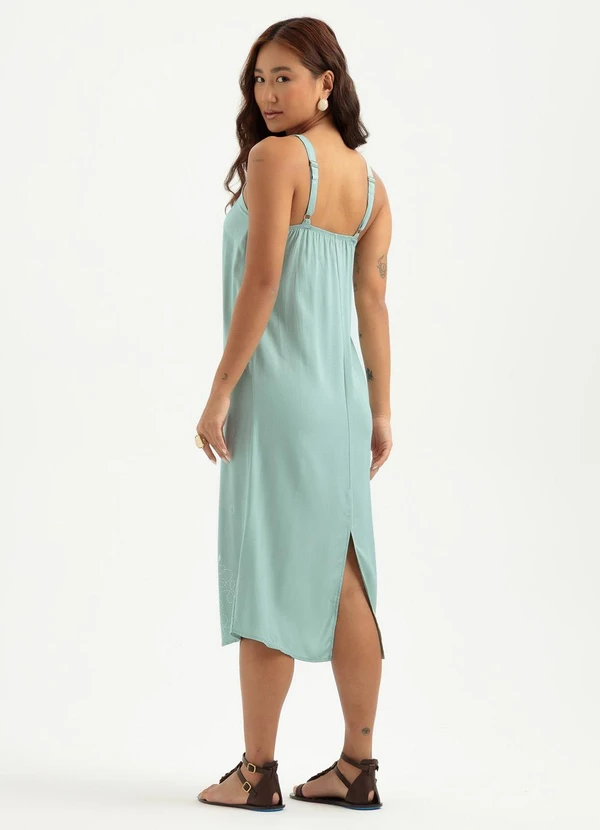 Cativa - Vestido Midi em Viscose Verde Claro 2