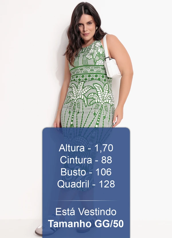 Farm - Vestido Midi em Viscose Verde 11