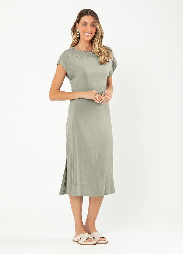 Cativa - Vestido Midi em Viscose Verde