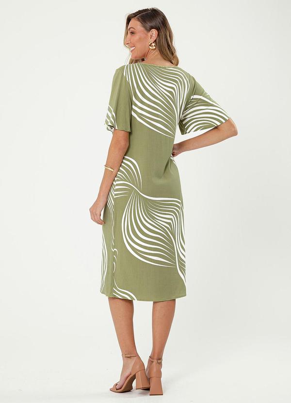 Cativa - Vestido Midi em Viscose Verde 1