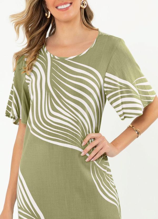 Cativa - Vestido Midi em Viscose Verde 3