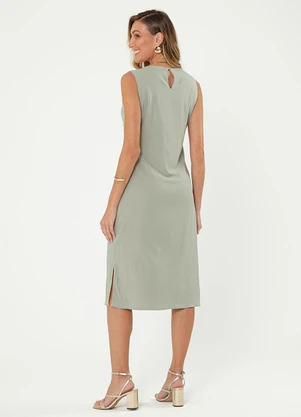 Cativa - Vestido Midi em Viscose Verde - CATIVA