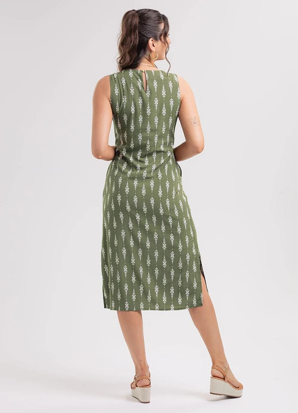 Habana - Vestido Midi em Viscose Verde 2