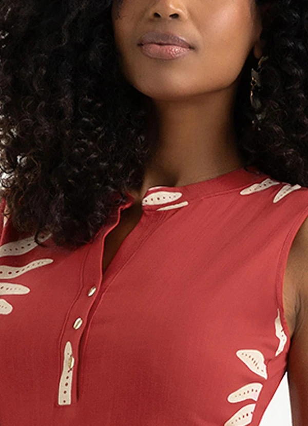 Cativa - Vestido Midi em Viscose Vermelho 3