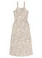 Rovitex - Vestido Midi em Viscotorcion Verde - variação: Bege