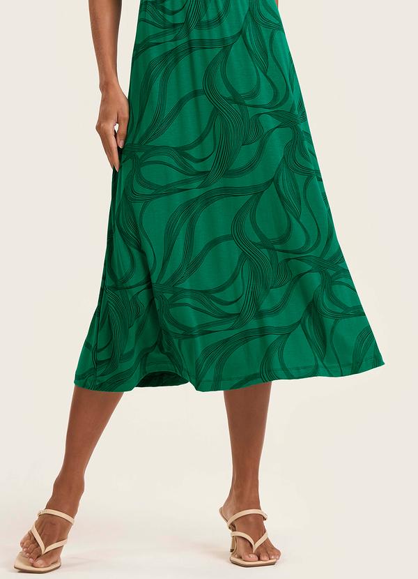 Rovitex - Vestido Midi em Viscotorcion Verde 3