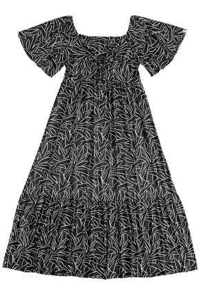 Soft Bonni - Vestido Midi Estampado Adulto Feminino Preto - SOFT BONNI