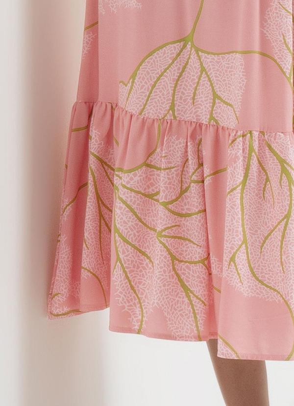 Cativa - Vestido Midi Estampado com Forro Rosa 3