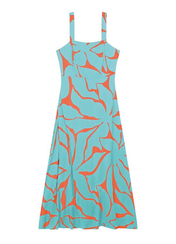 Endless - Vestido Midi Estampado Feminino Azul