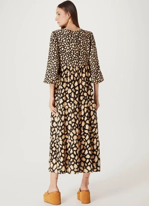 Hering - Vestido Midi Estampado - HERING