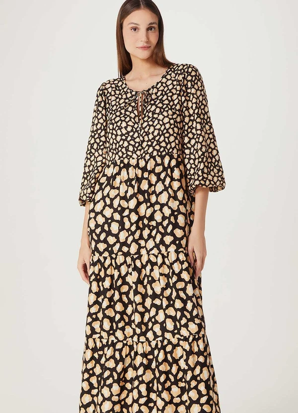 Vestido Midi Estampado Hering