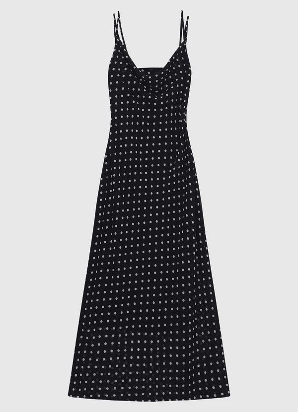 Enfim - Vestido Mídi Evasê Preto 4