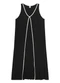 Malwee - Vestido Mídi Evasê Verde - variação: Preto
