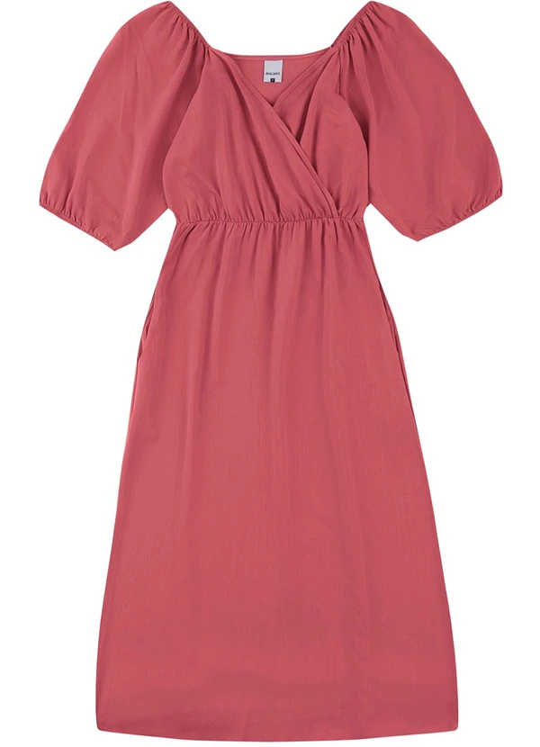 Malwee - Vestido Mídi Evasê Rosê 1