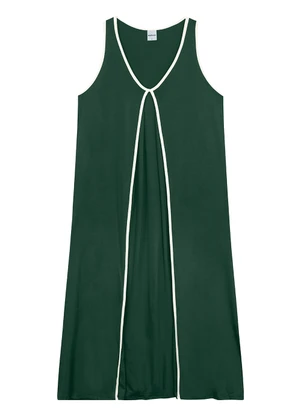 Malwee - Vestido Mídi Evasê Verde - MALWEE