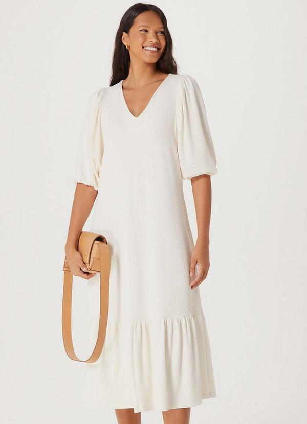 Hering - Vestido Midi Fem Bege Claro