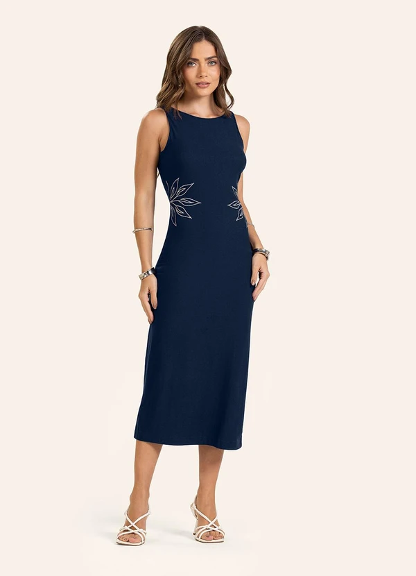 Endless - Vestido Midi Feminino Azul