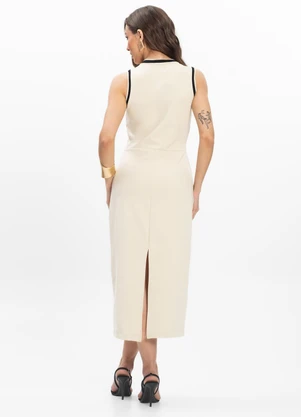 Endless - Vestido Midi Feminino Bege - ENDLESS