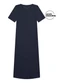 Marialícia - Vestido Midi Feminino com Bolsos Azul - variação: Azul