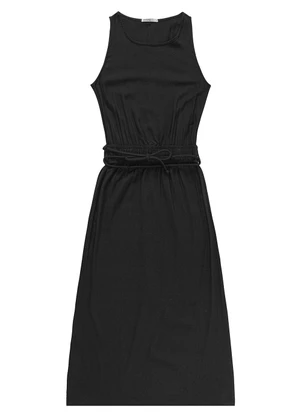 Endless - Vestido Midi Feminino com Cinto Preto - ENDLESS