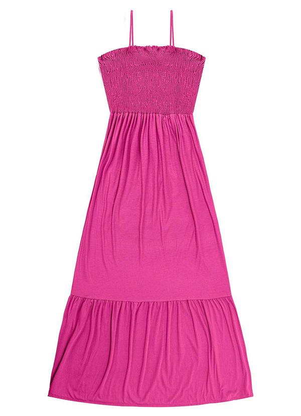 Endless - Vestido Midi Feminino Decote Quadrado Rosa