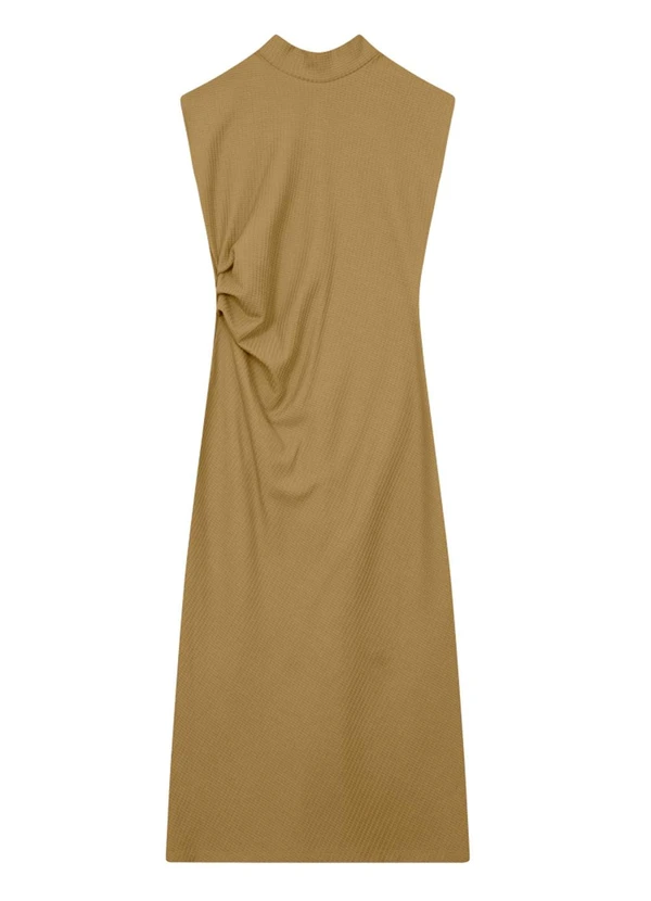 Essendi - Vestido Midi Feminino em Malha Marrom 4