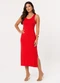 Select - Vestido Midi Feminino Preto - variação: Laranja