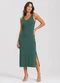 Select - Vestido Midi Feminino Preto - variação: Verde