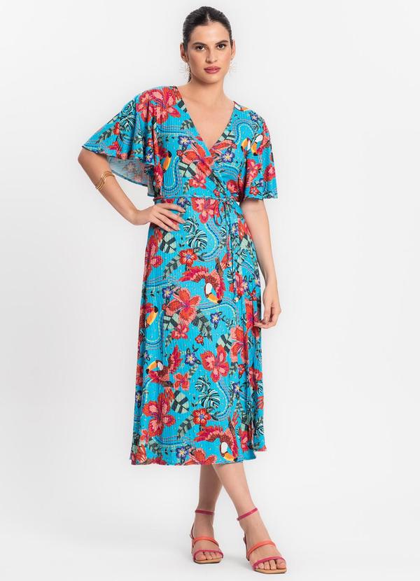 Endless - Vestido Midi Feminino em Ribana Canelada Azul