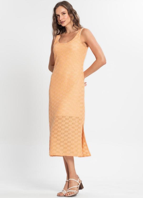 Endless - Vestido Midi Feminino em Tricot Laranja 3