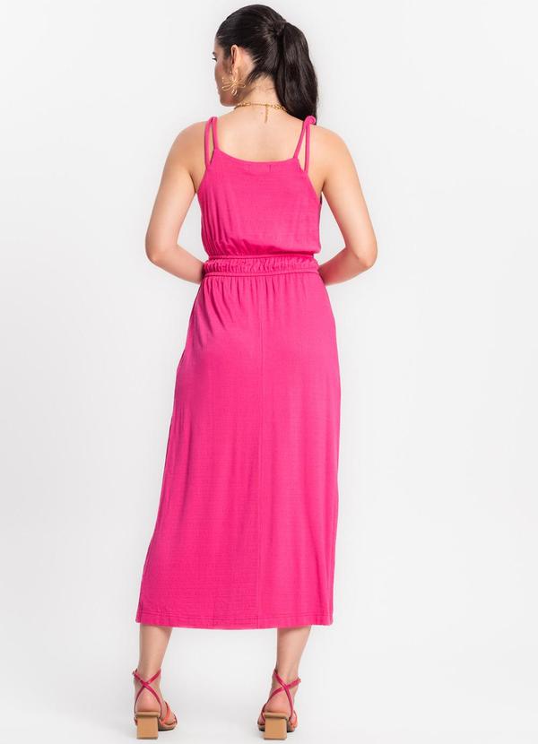 Endless - Vestido Midi Feminino em Visco Maquinetada Rosa 2
