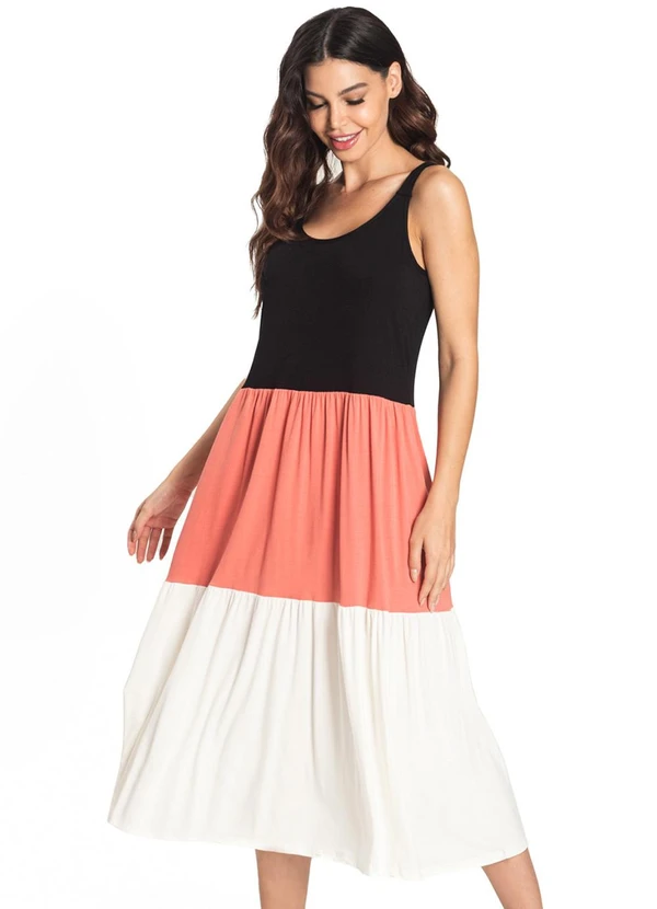 Rovitex - Vestido Midi Feminino em Visco Premiere Preto