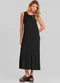 Dianna - Vestido Midi Feminino em Viscotorcion Preto - variação: Preto