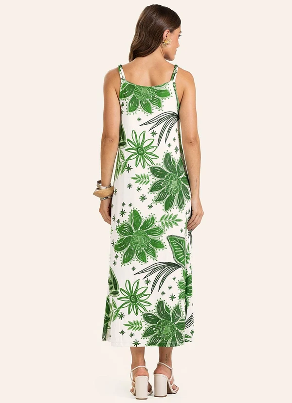 Endless - Vestido Midi Feminino em Viscotorcion Verde 2