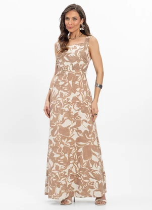 Endless - Vestido Midi Feminino Marrom - ENDLESS