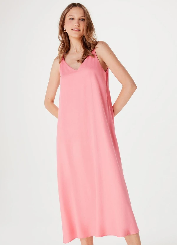 Hering - Vestido Midi Feminino Rosa Medio 1