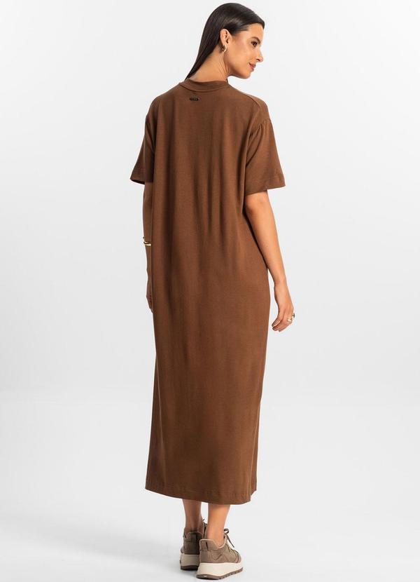 Rovitex - Vestido Midi Feminino Marrom 2