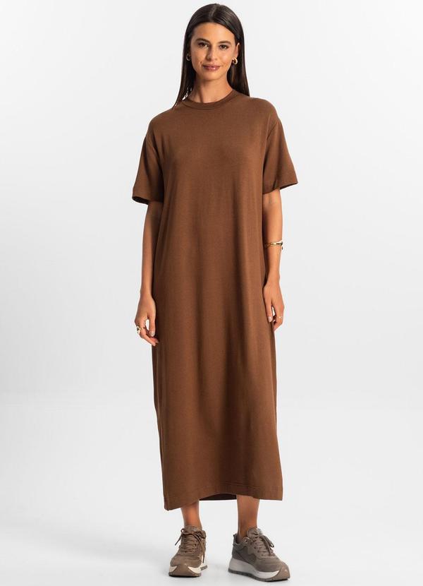 Rovitex - Vestido Midi Feminino Marrom 3