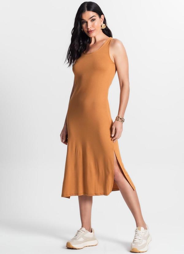 Select - Vestido Midi Feminino Select Marrom