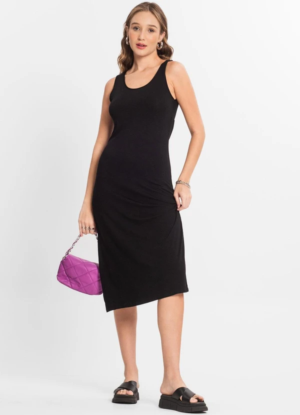 Select - Vestido Midi Feminino Preto 1