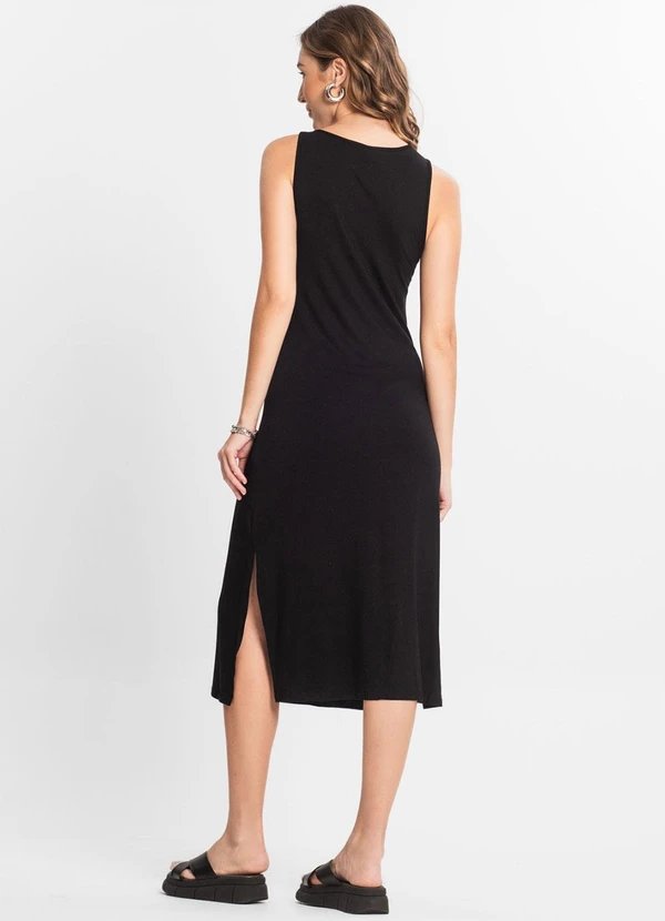Select - Vestido Midi Feminino Preto 2