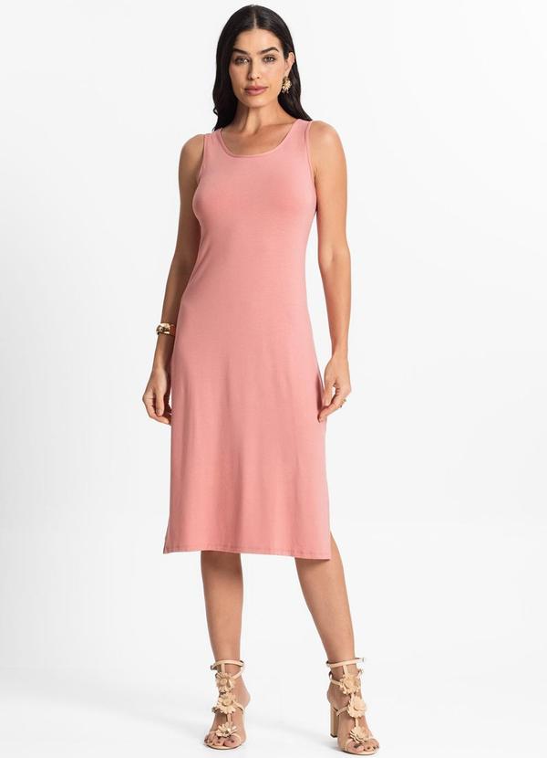 Select - Vestido Midi Feminino Rosa