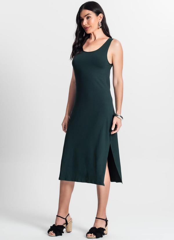 Select - Vestido Midi Feminino Verde