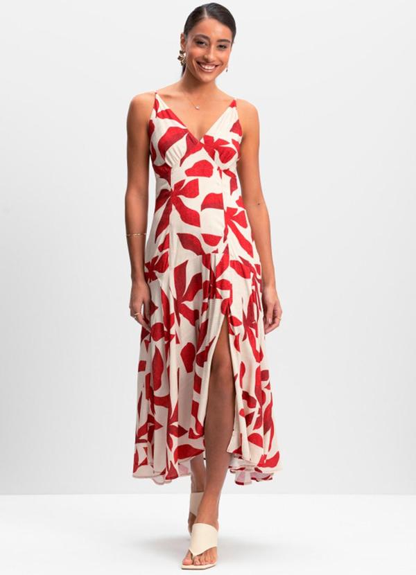 Essendi - Vestido Midi Feminino Vermelho