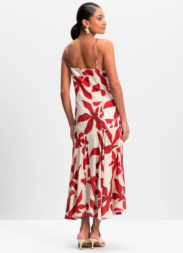 Essendi - Vestido Midi Feminino Vermelho 2