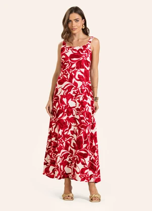 Endless - Vestido Midi Feminino Vermelho - ENDLESS